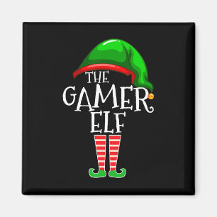 Gamer Elf Family Matching Group Christmas Gift Vid Magnet