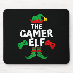 Gamer Elf Family Matching Shirts Weihnachtsgeschen Mousepad