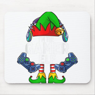 Gamer Elf Matching Familie Weihnachten Mousepad