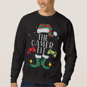 Gamer Elf Matching Familie Weihnachten Pajama Sweatshirt
