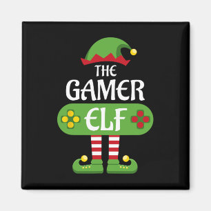 Gamer-Elf-Weihnachten-Matching-Group-Familie Magnet