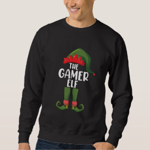 Gamer-Elfe passend zur Familie Weihnachten Gamer Sweatshirt