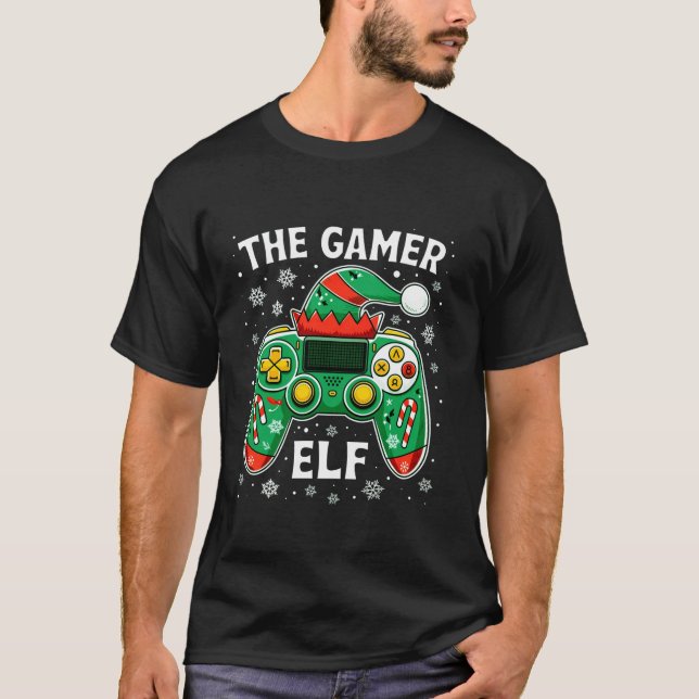 Gamer Elff Video Game Gamer Gaming Controller T-Shirt (Vorderseite)