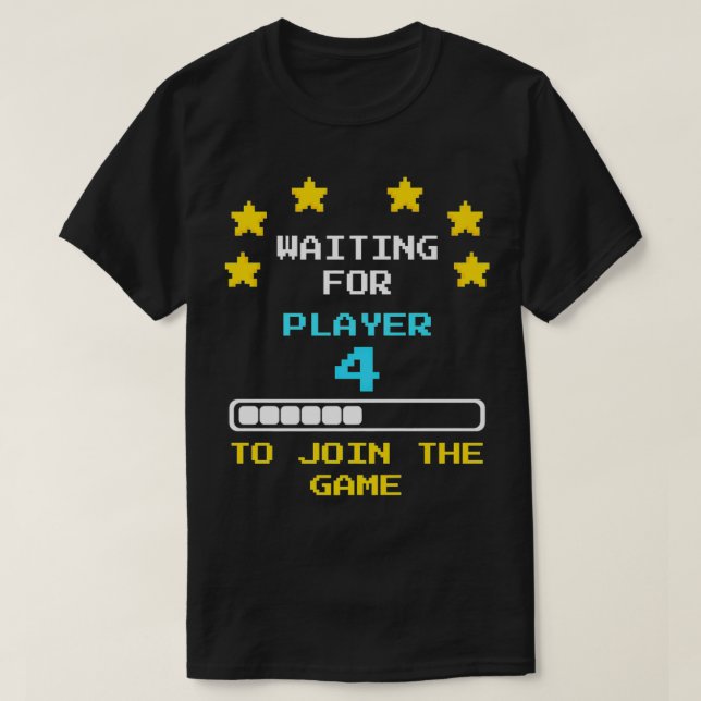 Gamer Epectant Mama Vater Player 4 Loading Baby An T-Shirt (Design vorne)