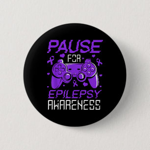Gamer Epilepsy Awareness for Kids Boys Girls Video Button