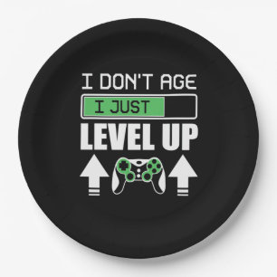 Gamer erleben nicht, dass ich nur Level Up Pappteller