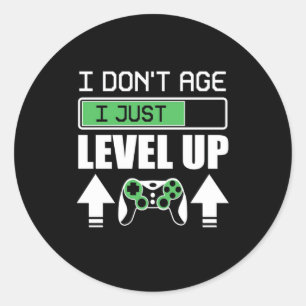 Gamer erleben nicht, dass ich nur Level Up Runder Aufkleber
