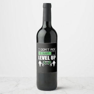 Gamer erleben nicht, dass ich nur Level Up Weinetikett