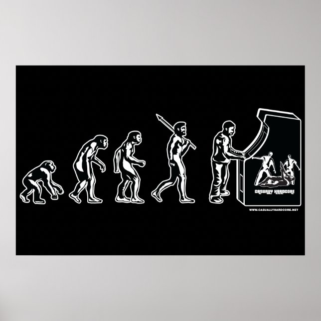 Gamer Evolution Poster - Videospiele-Gaming-Arcade (Vorne)