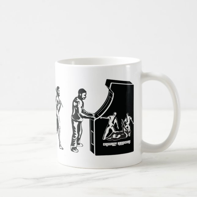 Gamer-Evolution - Spiel-VideospieleArcadeGeek Kaffeetasse (Rechts)