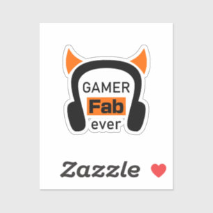 Gamer fab-ever aufkleber