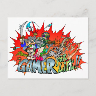 Gamer for Life Postkarte