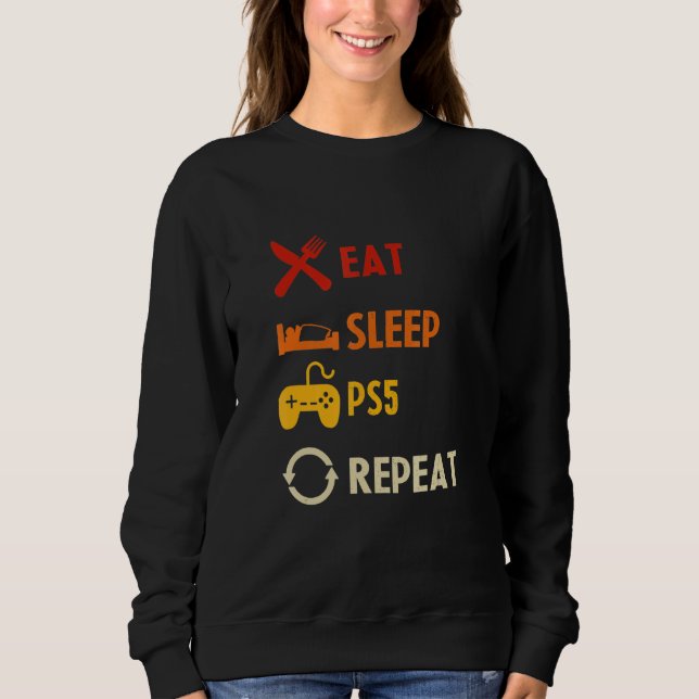 Gamer Gamer Rides Mir Den Controller König Ps5 Sweatshirt (Vorderseite)
