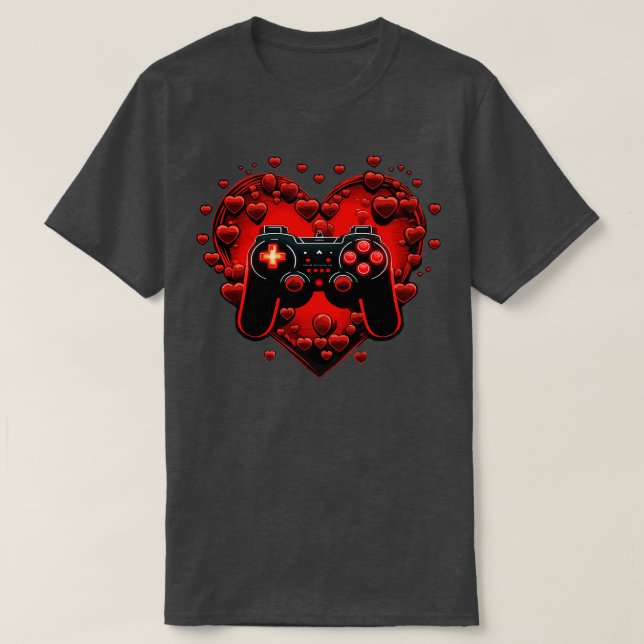 Gamer Gamer Valentine T-Shirt (Design vorne)