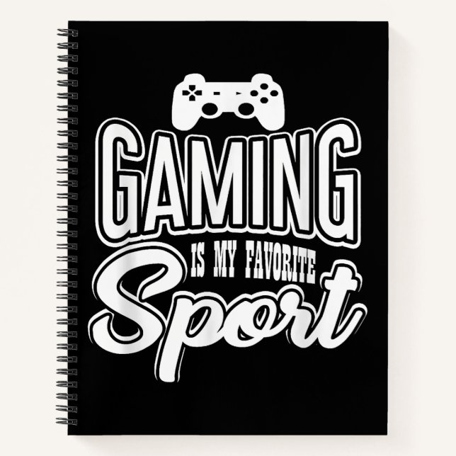 Gamer - Gaming ist mein Lieblingssport Notizbuch (Vorderseite)