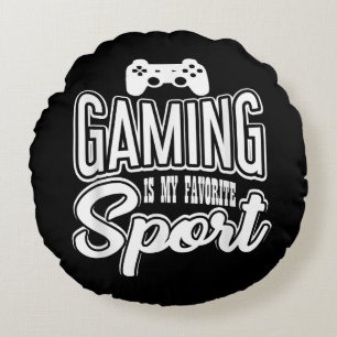 Gamer - Gaming ist mein Lieblingssport Rundes Kissen