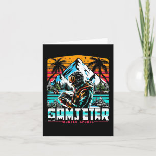 Gamer Gaming Vintag Retro Style Clic Cool Winter Karte