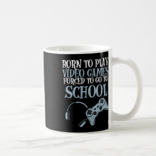 Gamer geboren, um Videospiel-Spaß-Gaming-Männer-Ju Kaffeetasse