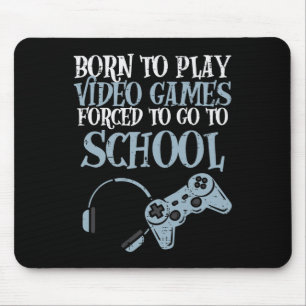 Gamer geboren, um Videospiel-Spaß-Gaming-Männer-Ju Mousepad