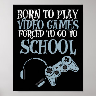 Gamer geboren, um Videospiel-Spaß-Gaming-Männer-Ju Poster