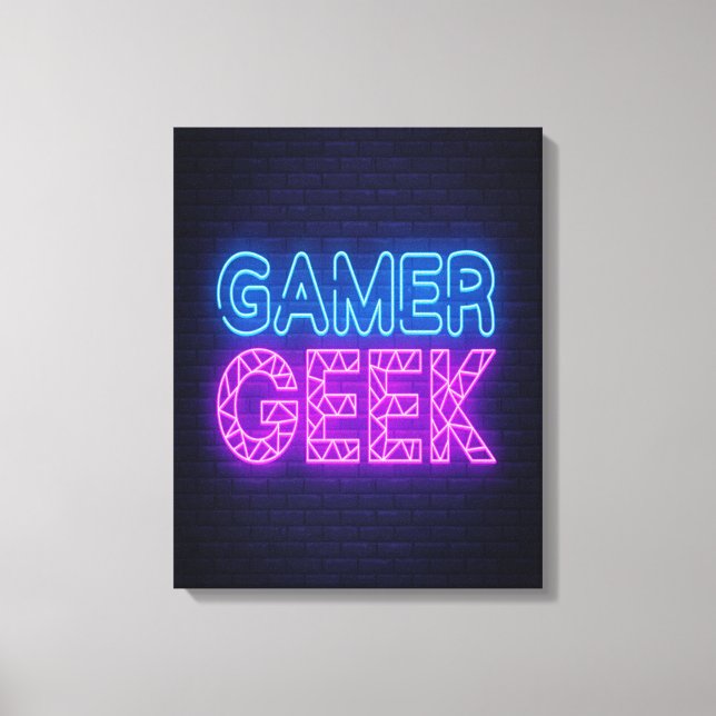 Gamer Geek Leinwanddruck (Vorderseite)