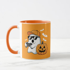 Gamer Geist Kürbis Controller Halloween Cool Tasse