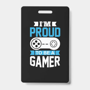 Gamer-Geschenk bin ich stolz, ein Gamer zu sein Ausweis