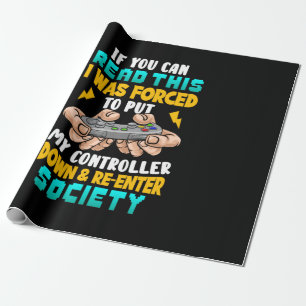 Gamer-Geschenk, das ich gezwungen wurde, meinen Co Geschenkpapier