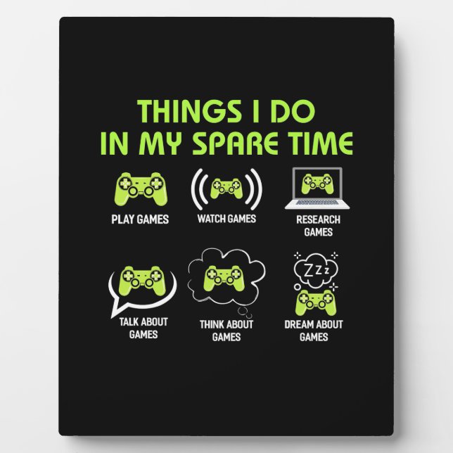 Gamer-Geschenk | Dinge, die Gamer in meiner Freize Fotoplatte (Vorderseite)