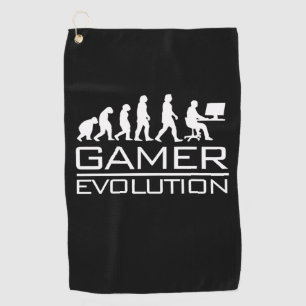 Gamer-Geschenk Gamer-Evolution Golfhandtuch