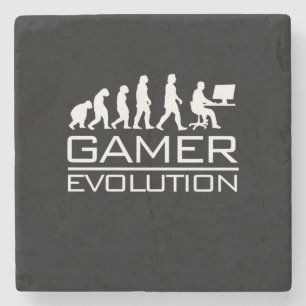 Gamer-Geschenk Gamer-Evolution Steinuntersetzer