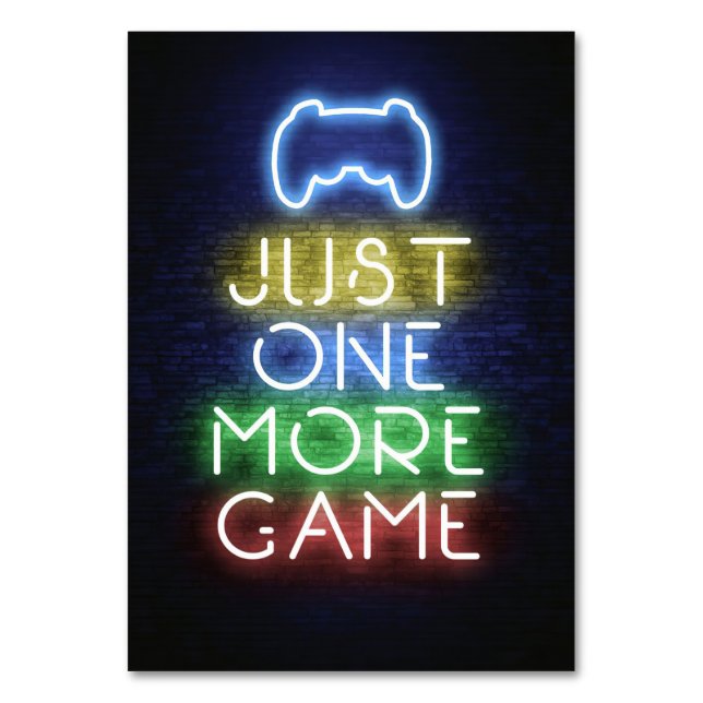 Gamer-Geschenk | Gamer nur noch ein Spiel Tischnummer (Vorderseite)
