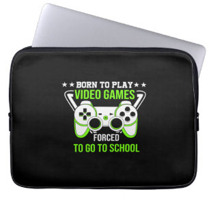 Gamer-Geschenk Geboren, Videospiele zu spielen Laptopschutzhülle