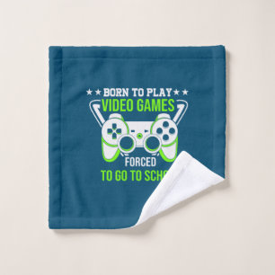 Gamer-Geschenk Geboren, Videospiele zu spielen Waschlappen
