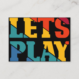Gamer-Geschenk | Lass Play Funny Gamer Visitenkarte
