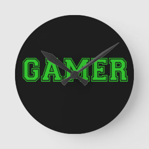 Gamer gewollt runde wanduhr
