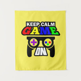 Gamer Gift Behalte Beruhiges Spiel auf Wandteppich