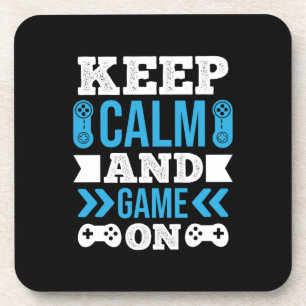 Gamer Gift Behielt Ruhe und Spiel auf Getränkeuntersetzer