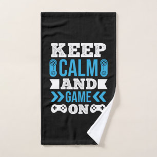 Gamer Gift Behielt Ruhe und Spiel auf Handtuch