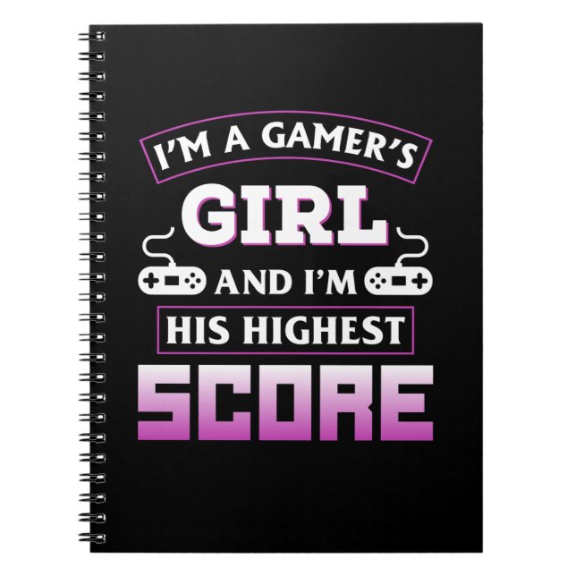 Gamer Gift I Bin ein Gamer Girl Notizblock (Vorderseite)