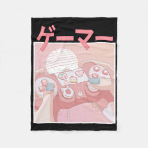 Gamer Girl Anime Kawaii Gaming Niedlich Video Game Fleecedecke