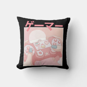 Gamer Girl Anime Kawaii Gaming Niedlich Video Game Kissen