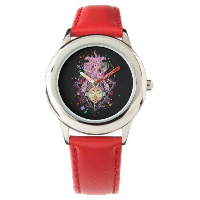Gamer Girl Armbanduhr (Vorderseite)