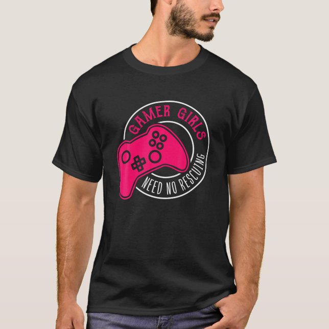 Gamer Girl Design für Frauen und Kinder T-Shirt (Vorderseite)