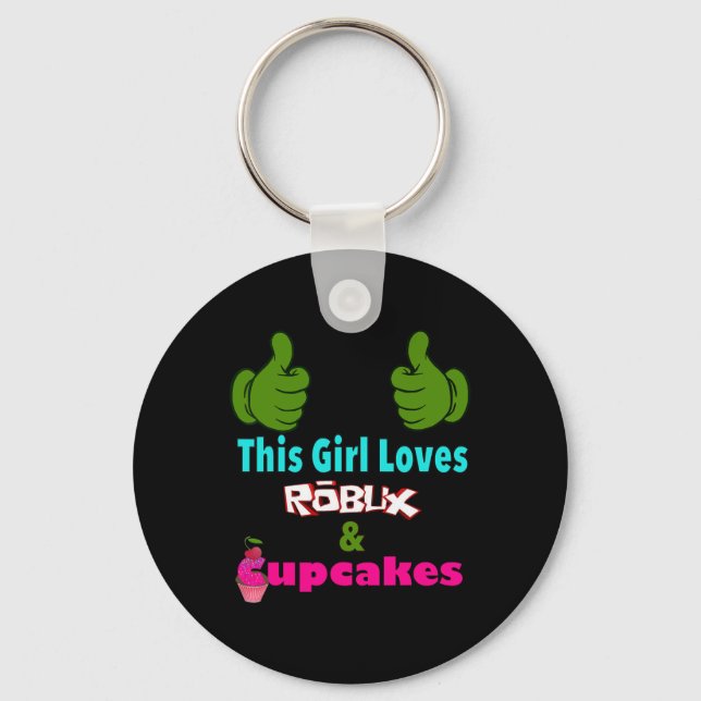 Gamer Girl Design Saying This Girl Loves Robux And Schlüsselanhänger (Vorderseite)