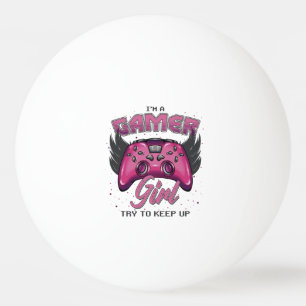 Gamer Girl Design Tischtennisball