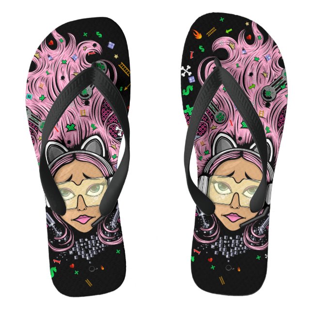 Gamer Girl Flip Flops (Fußbett)
