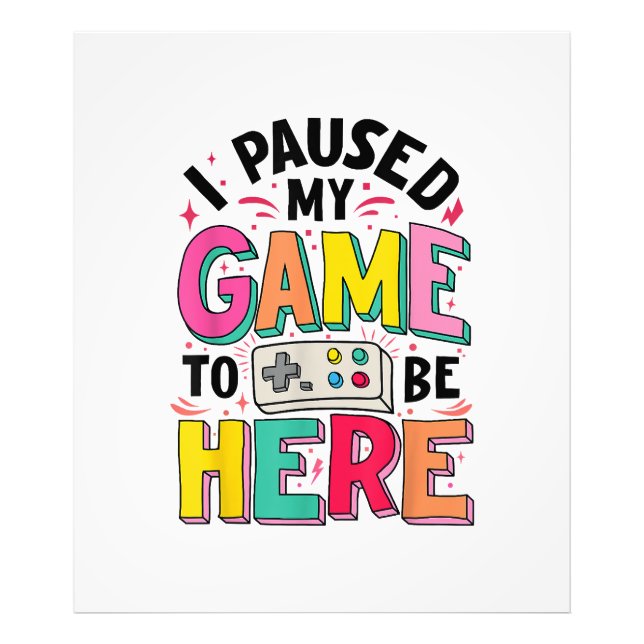 Gamer Girl Ich hielt mein Spiel an, um hier lustig Fotodruck (Vorne)