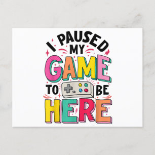 Gamer Girl Ich hielt mein Spiel an, um hier lustig Postkarte