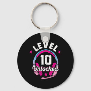 Gamer Girl Level 10 Entsperrtes Videospiel 10. Geb Schlüsselanhänger